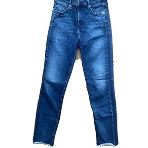 AGOLDE Sophie cropped raw hem jeans - Size 27 - Medium Blue Wash